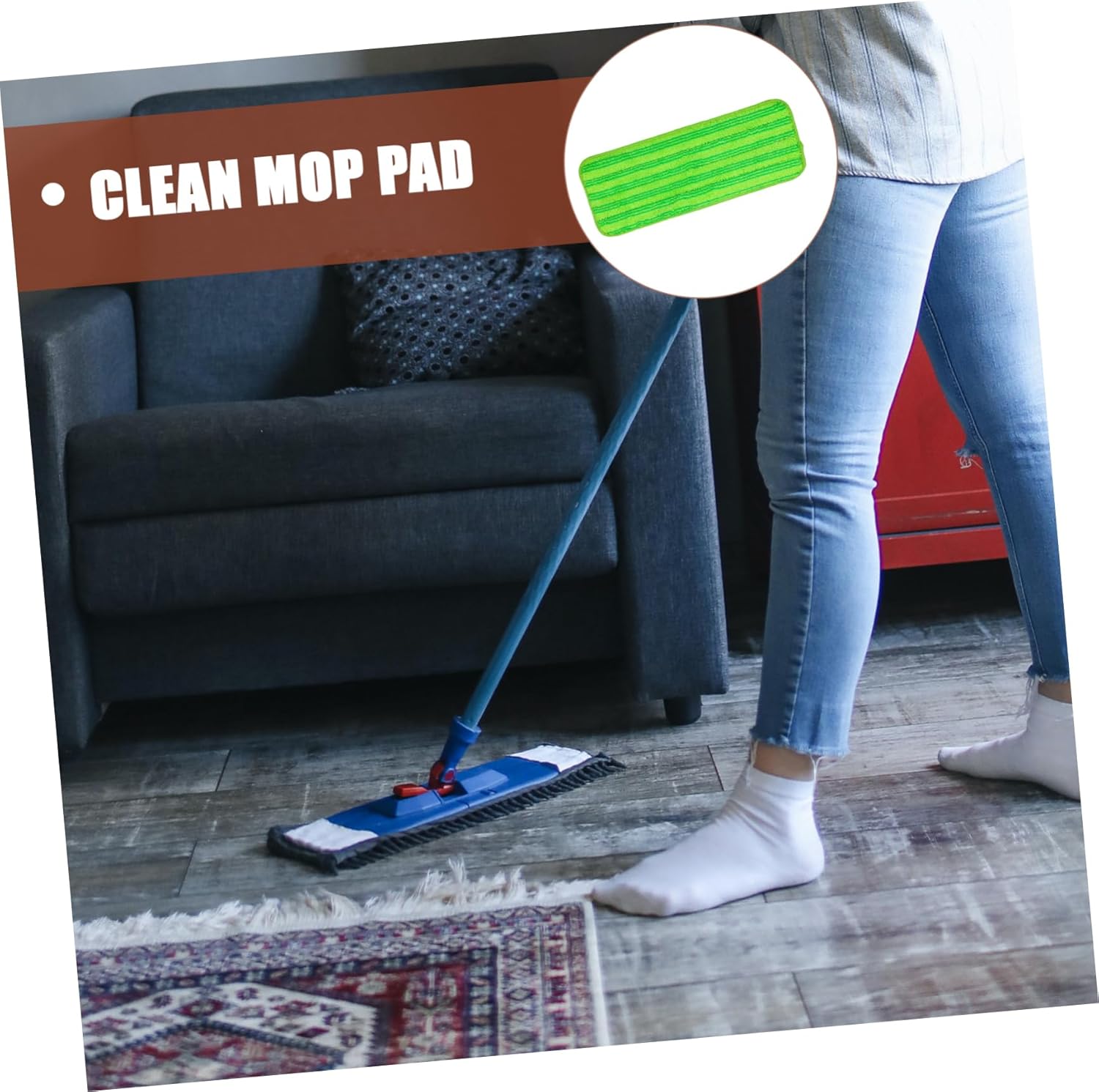 3pcs Microfiber Mop Replacement Pads for Hardwood and Tile Floors