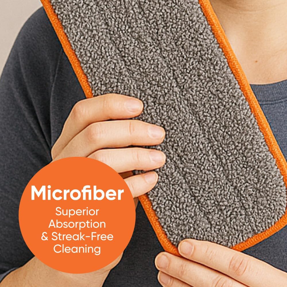 Superio Microfiber Mopping Pad - 8 x 45 Streak-Free
