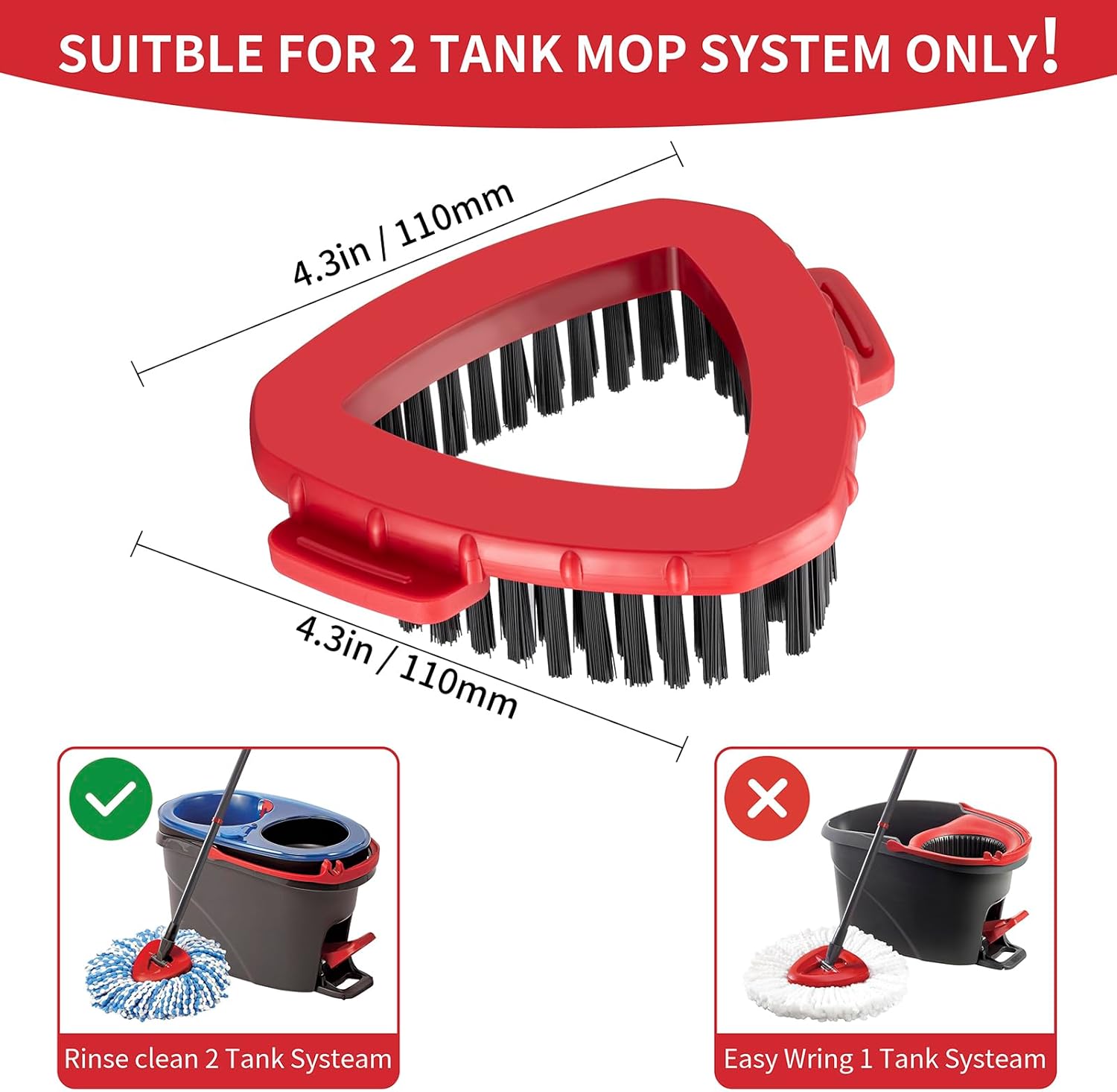 Inkhut Spin Mop Replacement Head 2 Pack for O-Ceda RinseClean 2