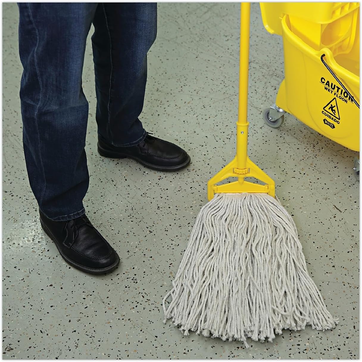 Boardwalk 2032CEA Cut-End Wet Mop Head Cotton White