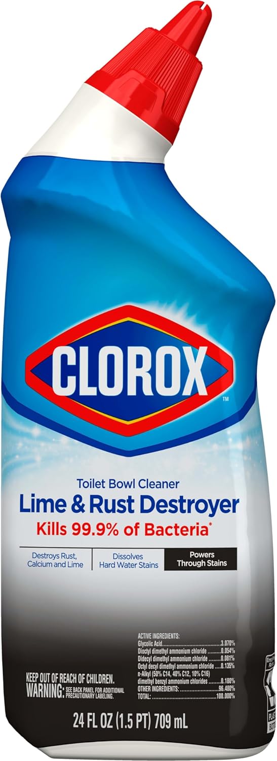 Clorox Toilet Bowl Cleaner Lime Rust Destroyer 24 Oz Pack of 2