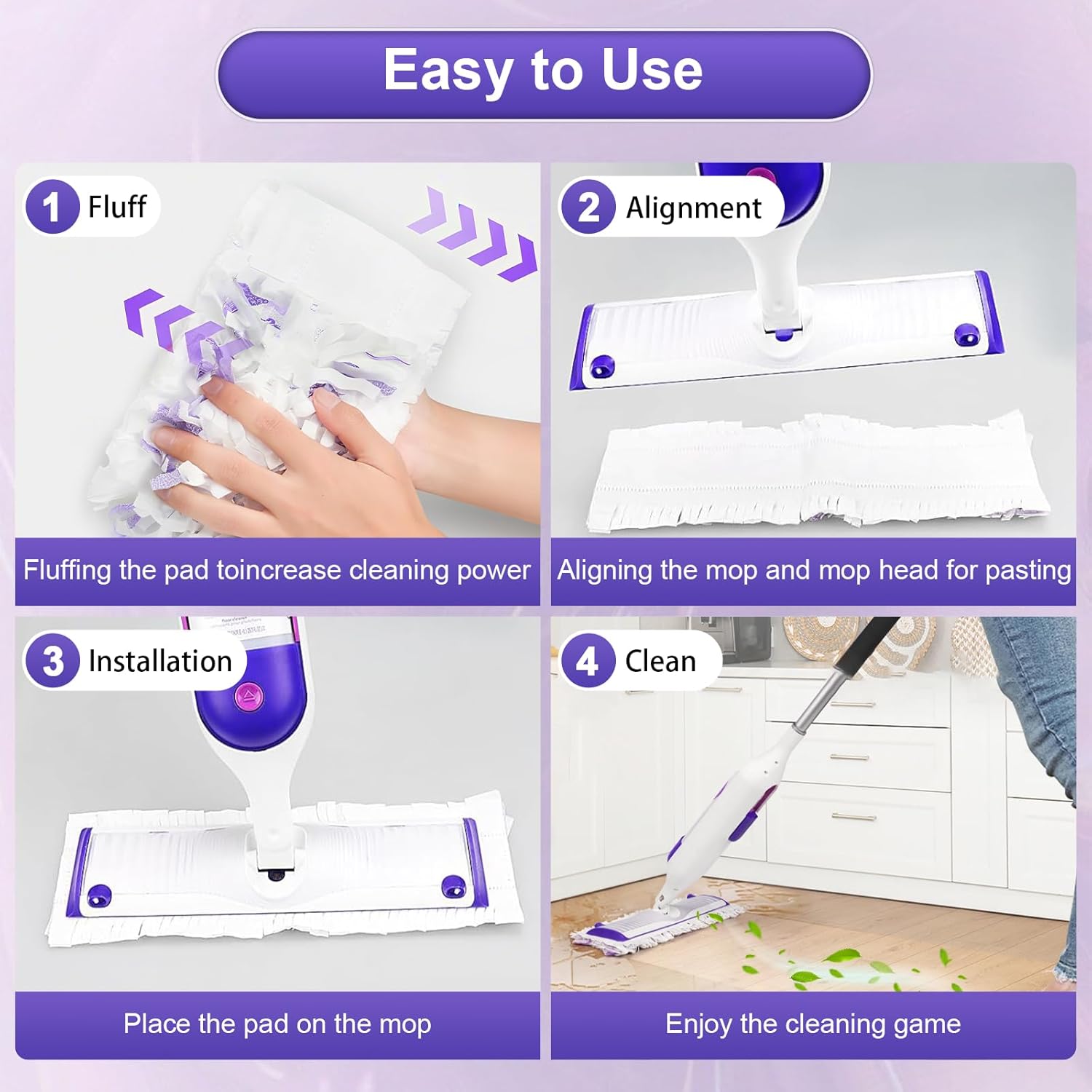 Kamitaly 25 Count Swiffer Power Mop Refill Pads