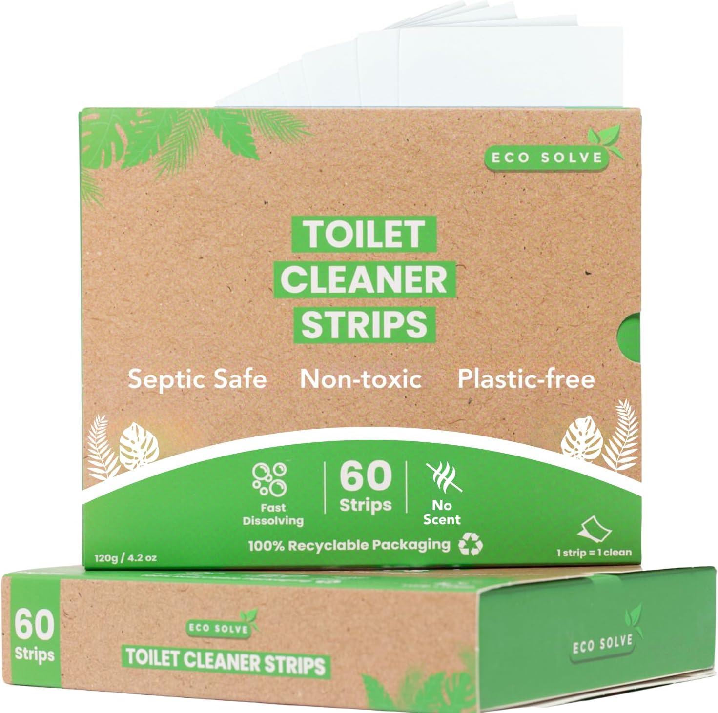 Eco Solve Toilet Bowl Cleaner Strips 60 Count