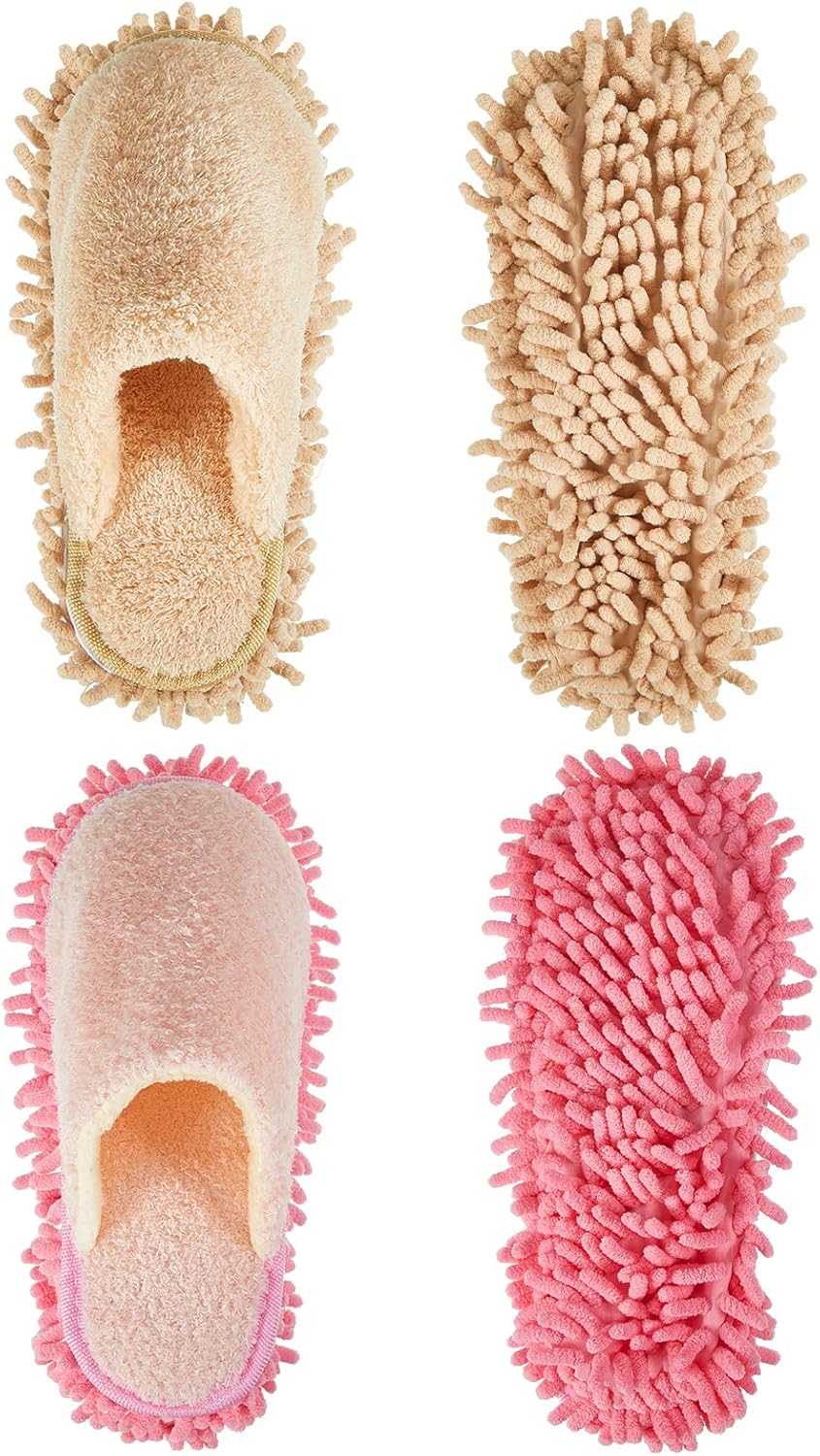 Jecery 2 Pair Microfiber Mopping Slippers