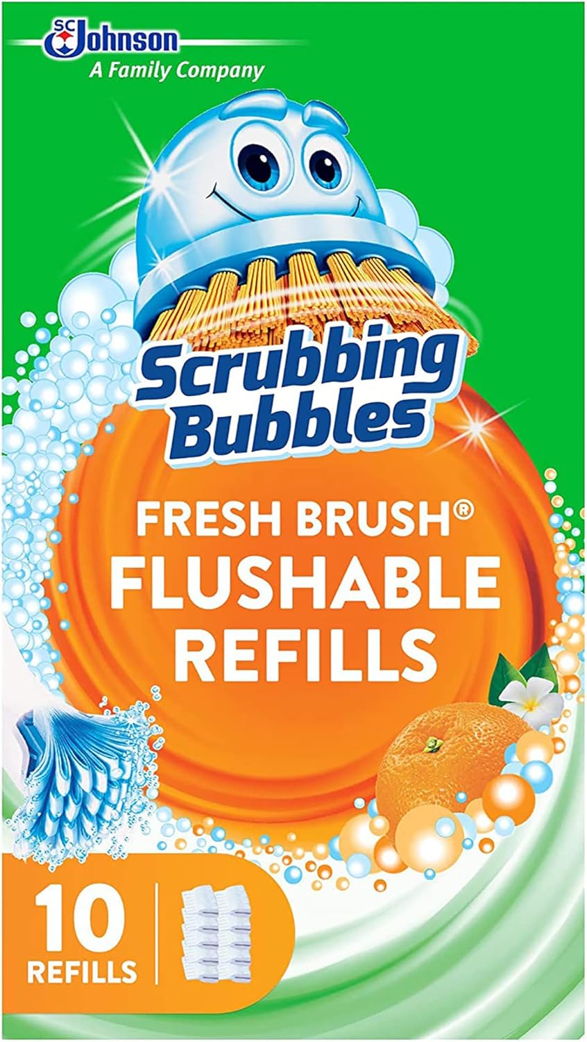 Scrubbing Bubbles Fresh Brush Flushable Refills - Citrus Scent 10 Count