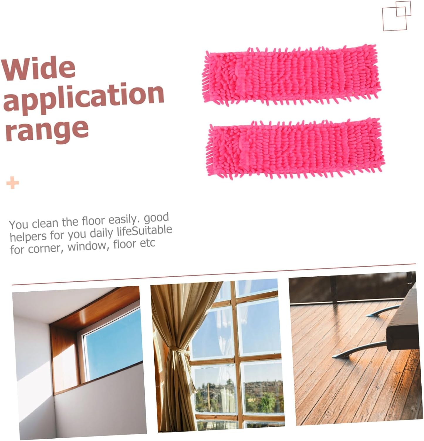 2pcs Mop Cloth Replacement for Home Use