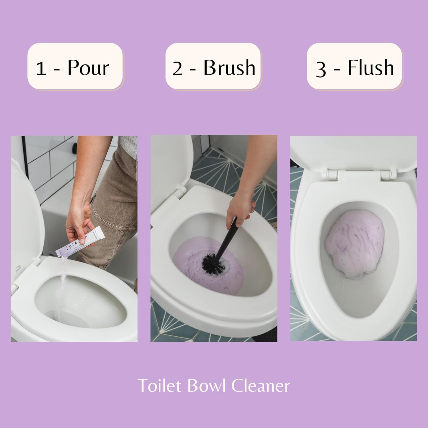 SplaShh 5 in 1 Toilet Cleaner 30 Powder Packets Eco-Friendly