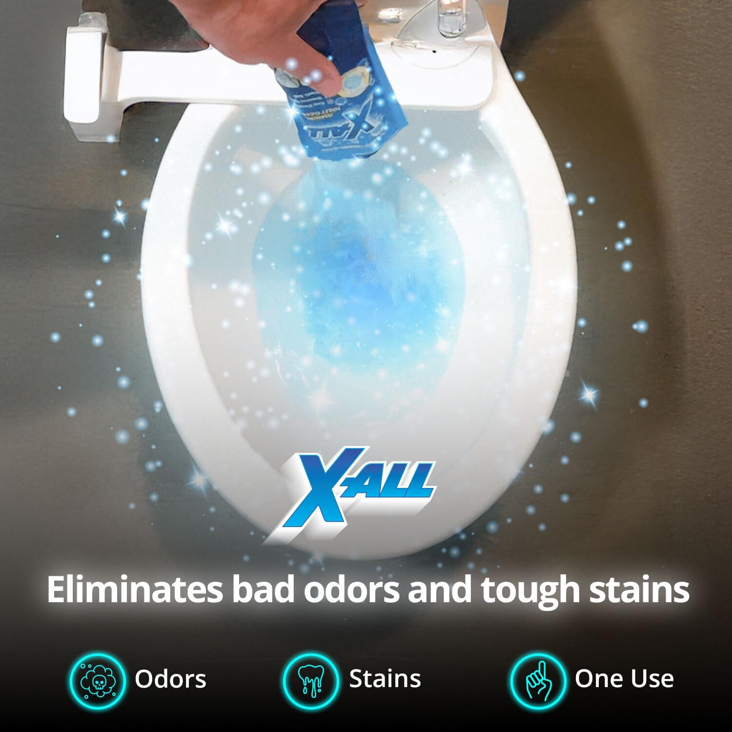 X All Foaming Toilet Bowl Cleaner - Self-Activating Miracle Powder
