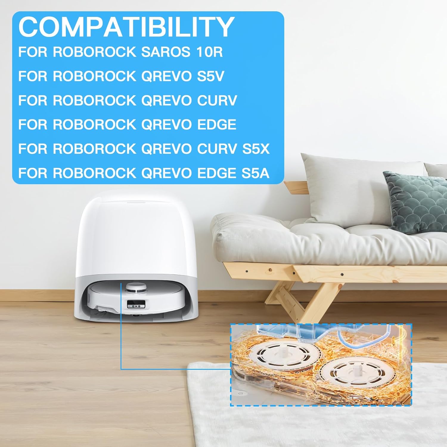Fixbetter Replacement Mop Pads with Holder for Roborock Models