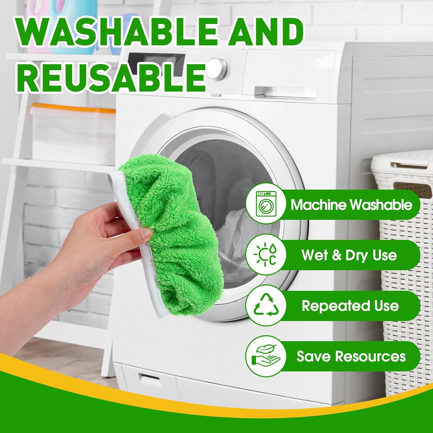 NEOACT 14Pcs Reusable Microfiber Mop Pads for Swiffer Sweeper