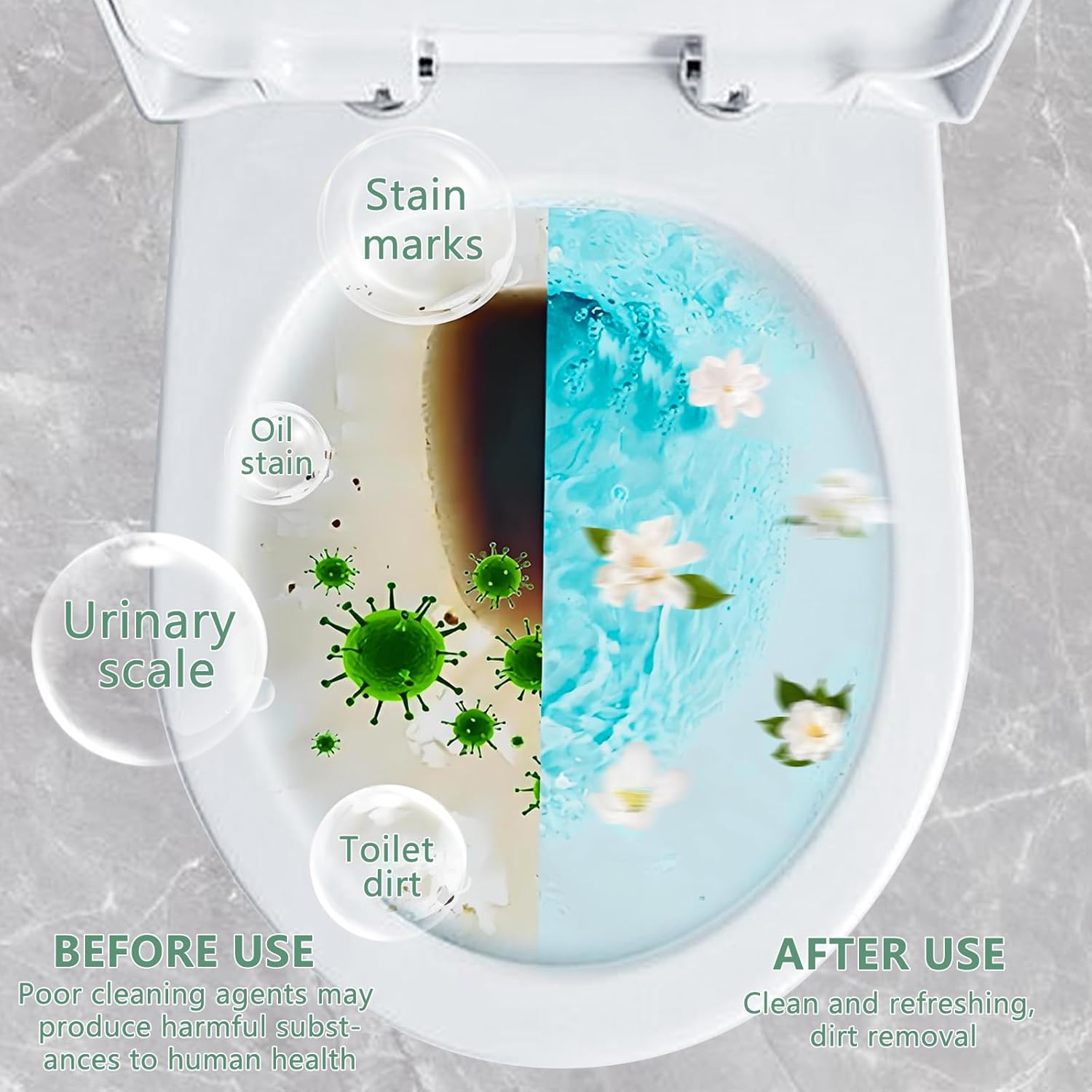 Krris Green Toilet Bowl Cleaner with Jasmine Scent