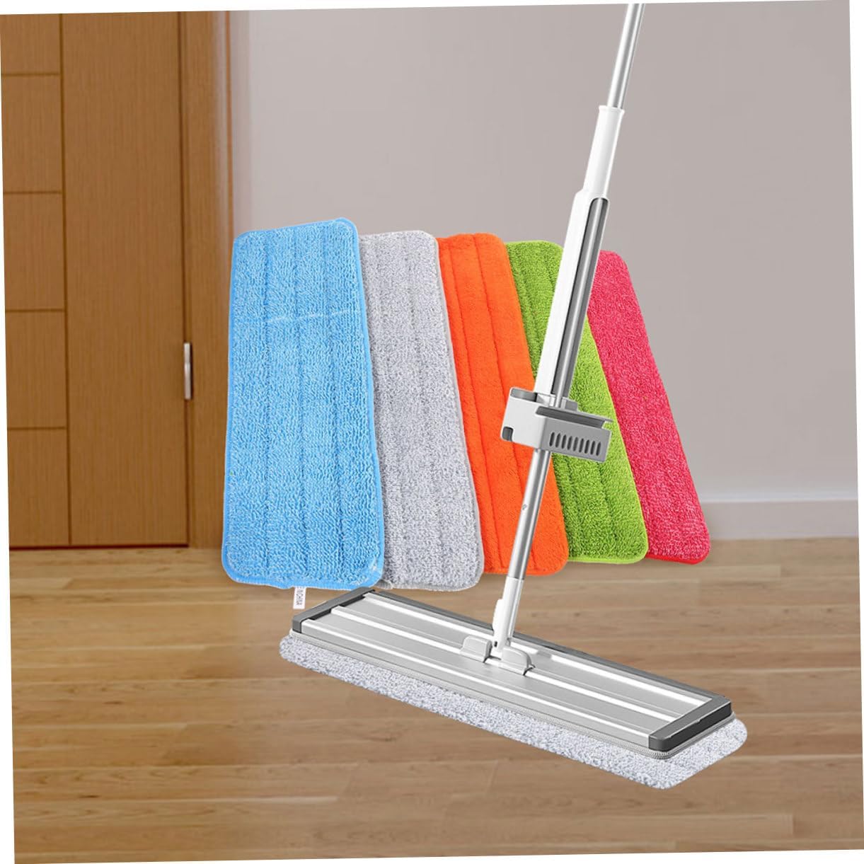 4Pcs Flat Mop Pads for Wet Dry Floor Cleaning
