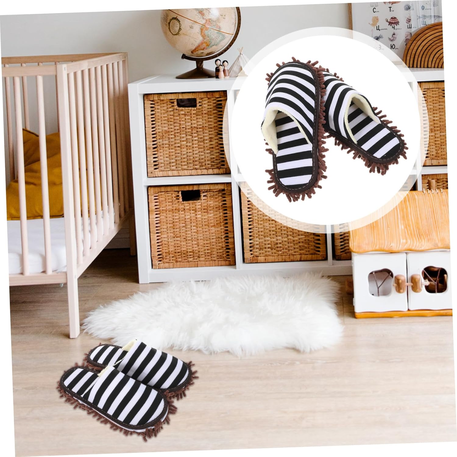 Ipetboom Washable Dust Mop Slippers for Easy Floor Cleaning