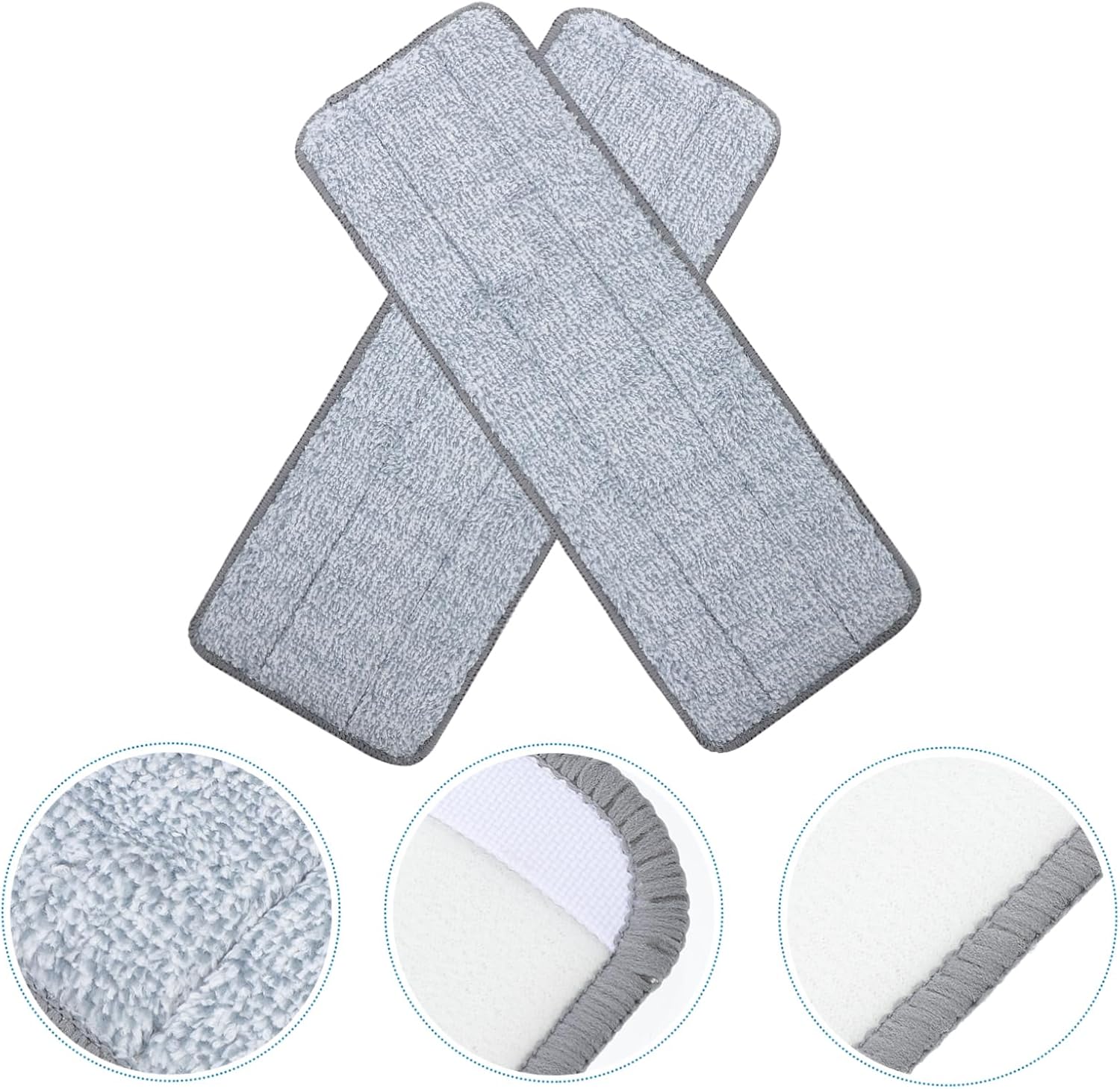 2pcs Replacement Mop Pads for Hardwood Tile Marble