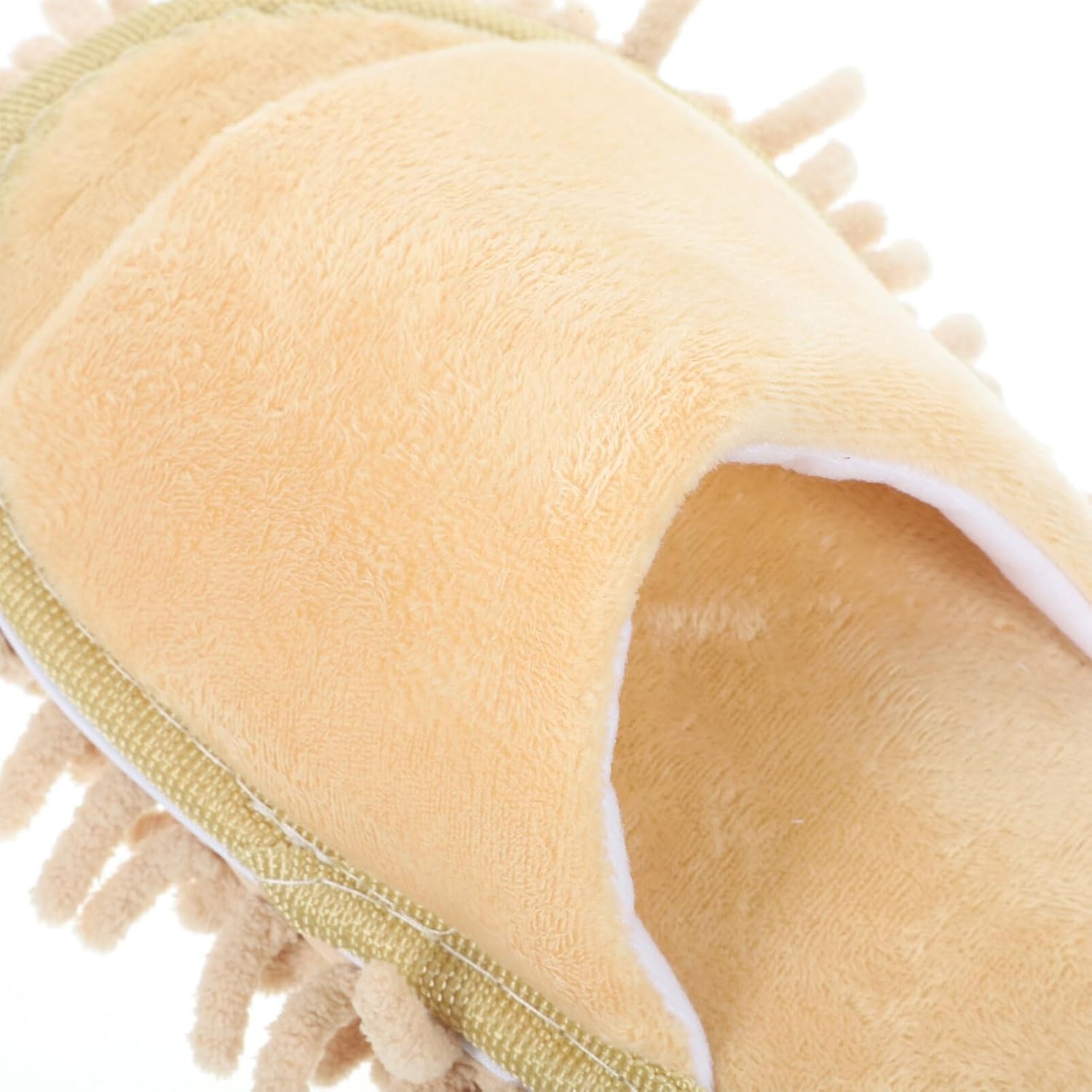PACKOVE Women Fuzzy Mop Slippers with Toe Open Design 1