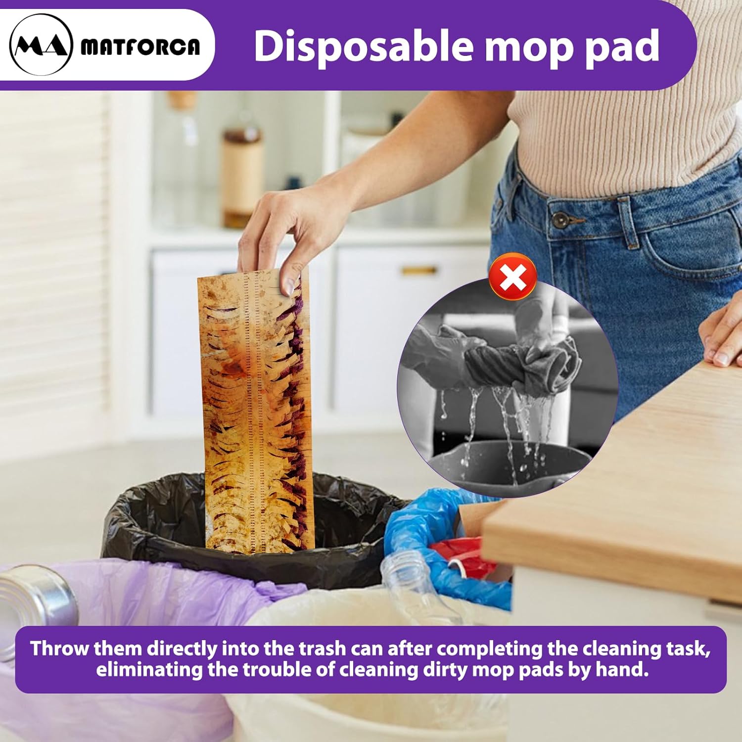 40 Pack Swiffer Power Mop Pads Refill - Disposable Wet Pads