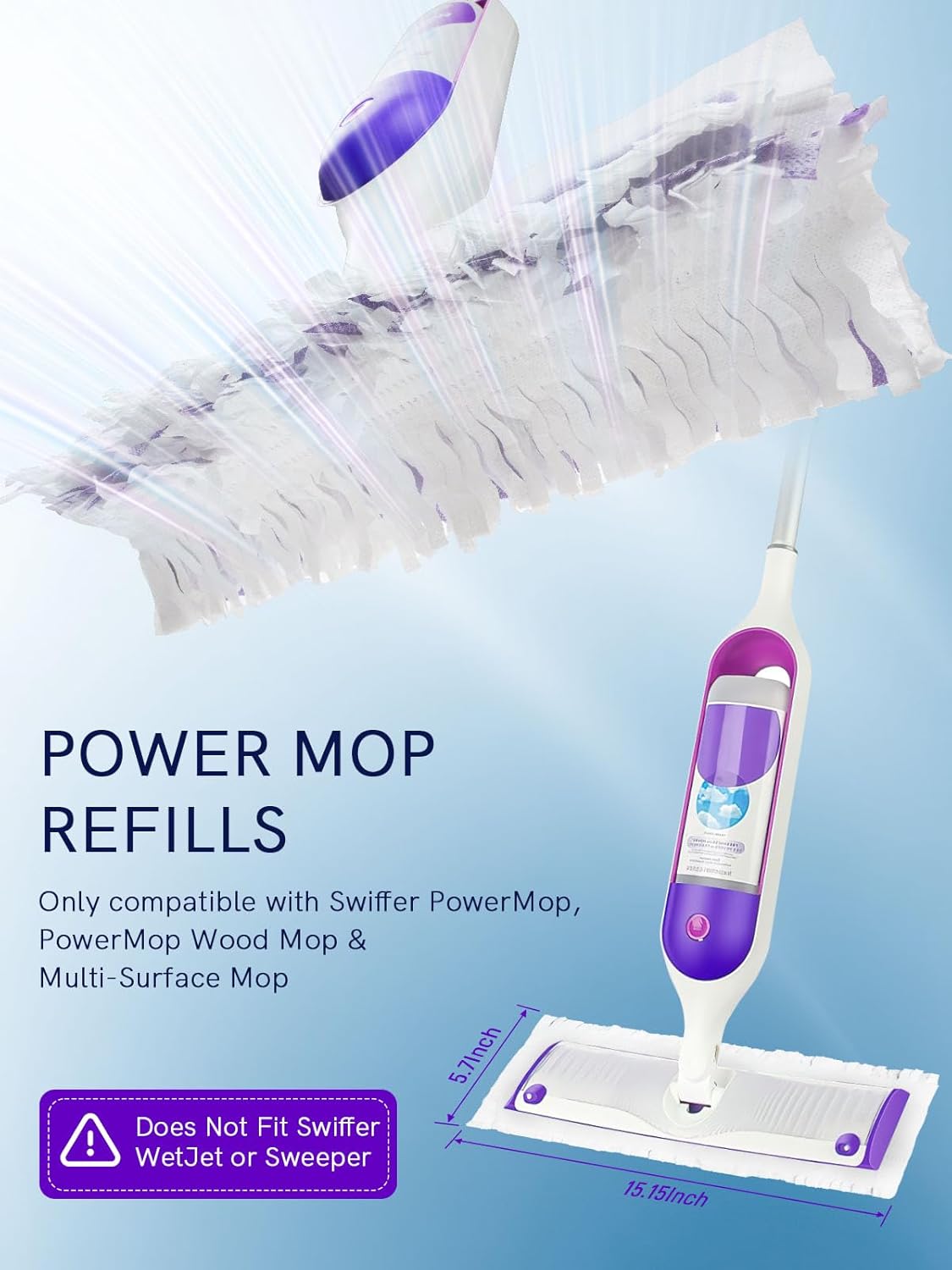 KLEANMAX 30 Count Power Mop Pads Refills