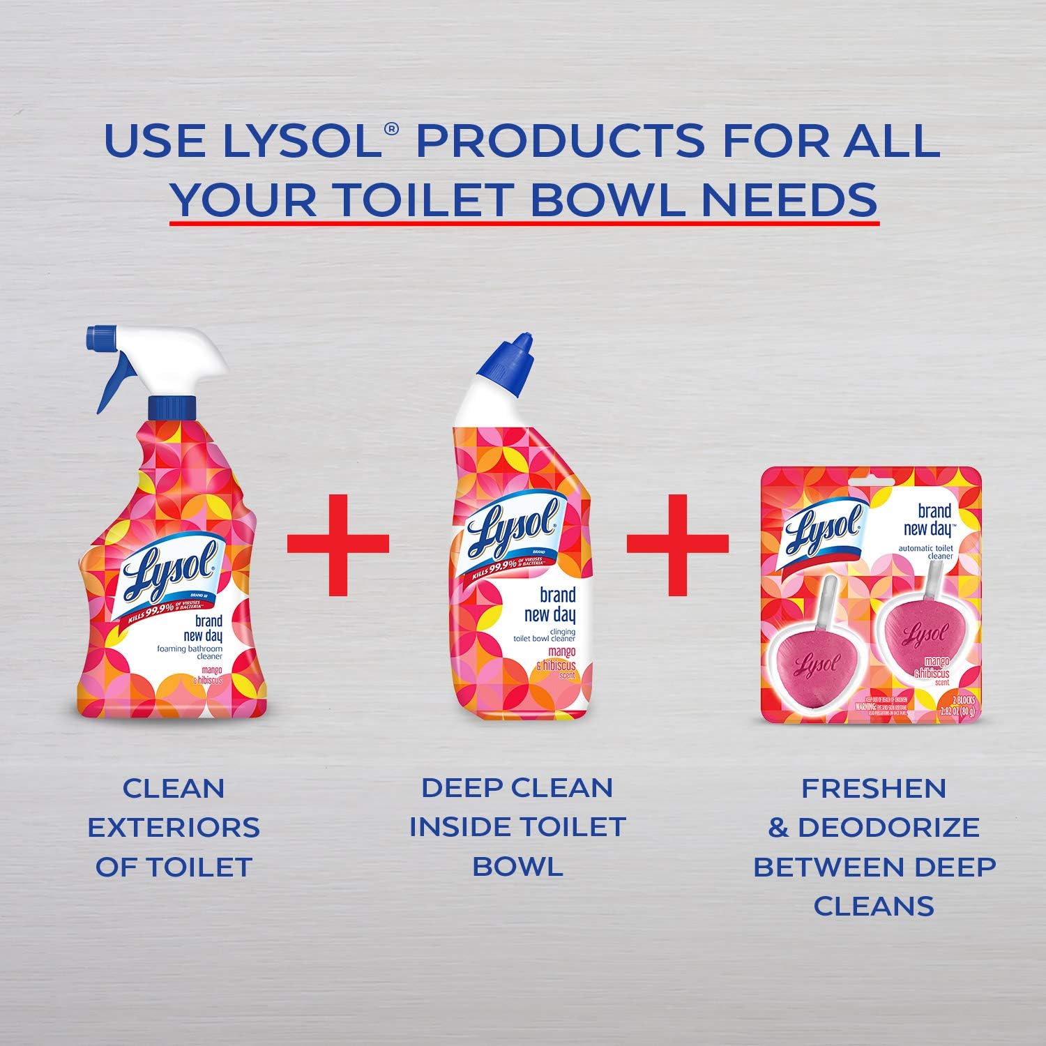 Lysol Toilet Bowl Cleaner Variety Pack with Mango Hibiscus