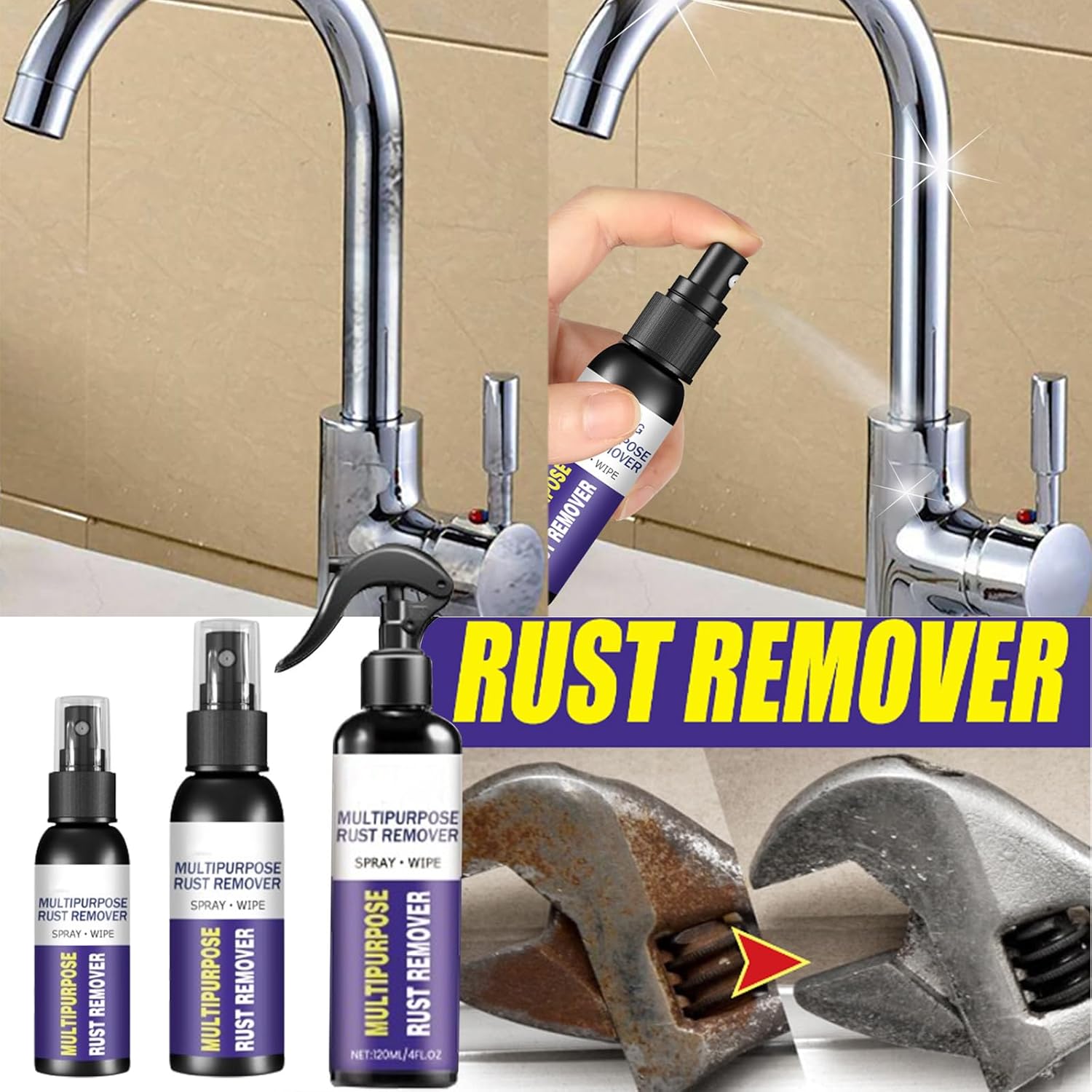 Gugliet Rust Remover Spray 3pcs 120ml