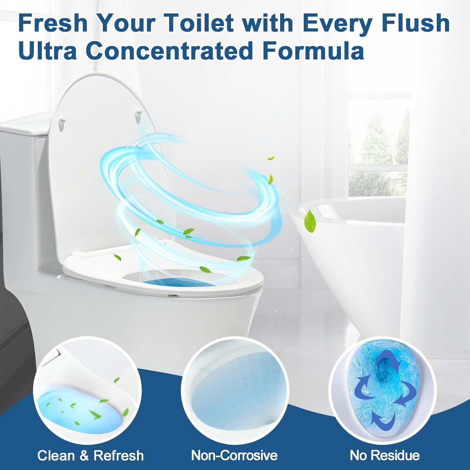 Msvvko Toilet Bowl Cleaner Tablets 30 Tabs Septic Safe Fresh Scent