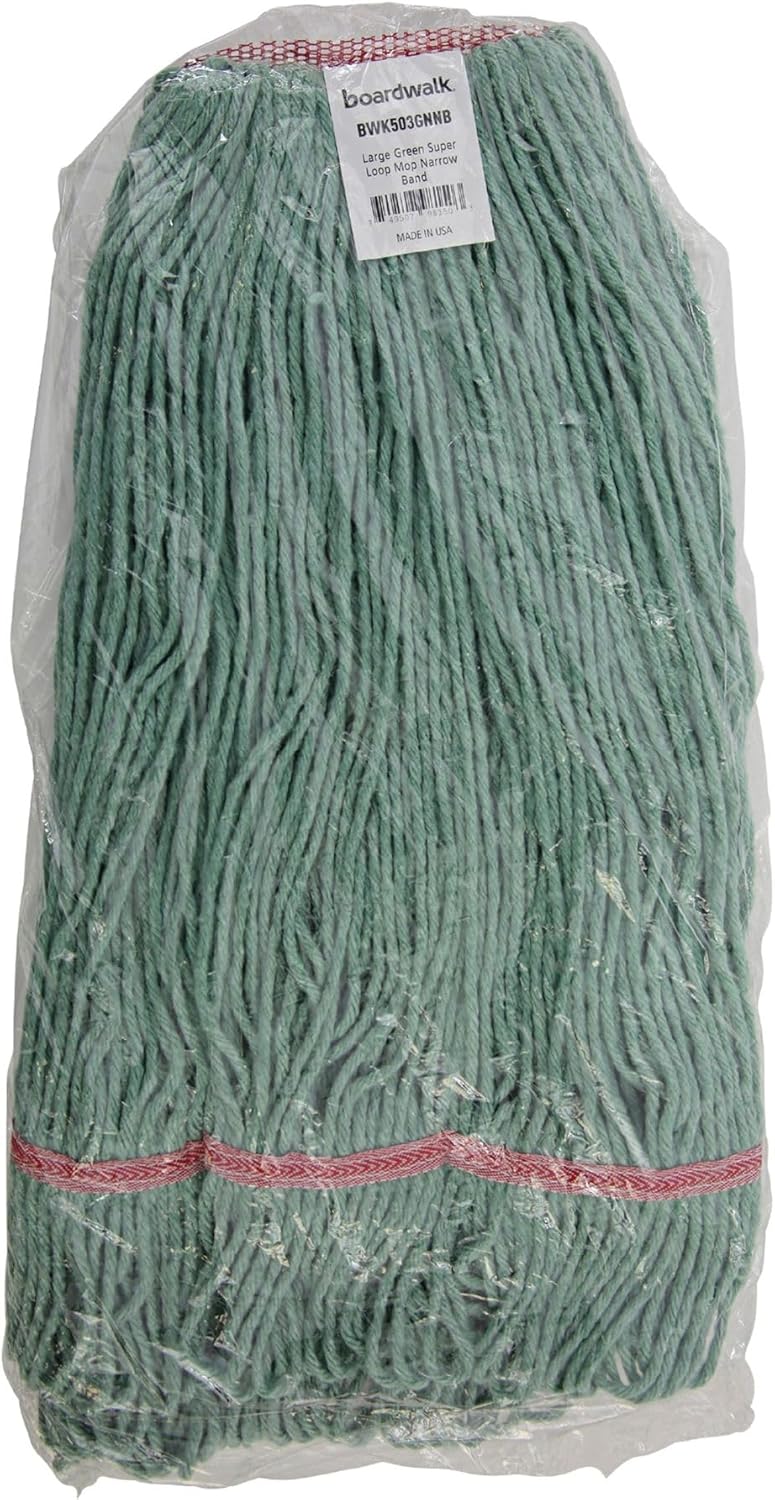 Boardwalk BWK503GNNB Premium Cotton Mop Head - Large Green 12Carton