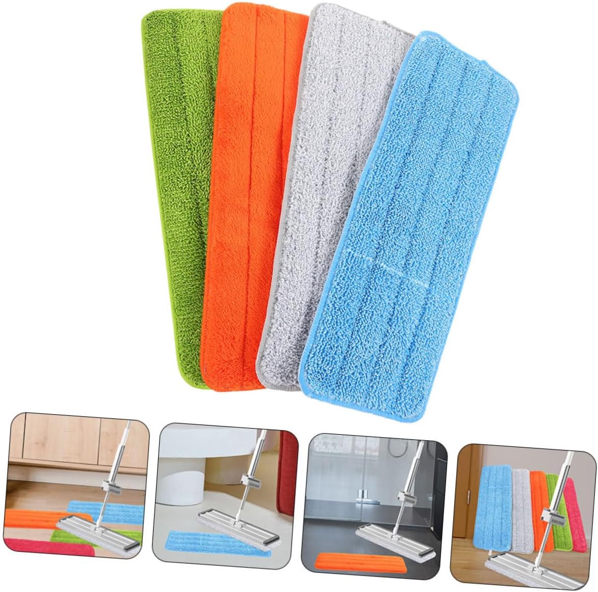 4Pcs Flat Mop Replacement Pads for Hardwood Floors 1