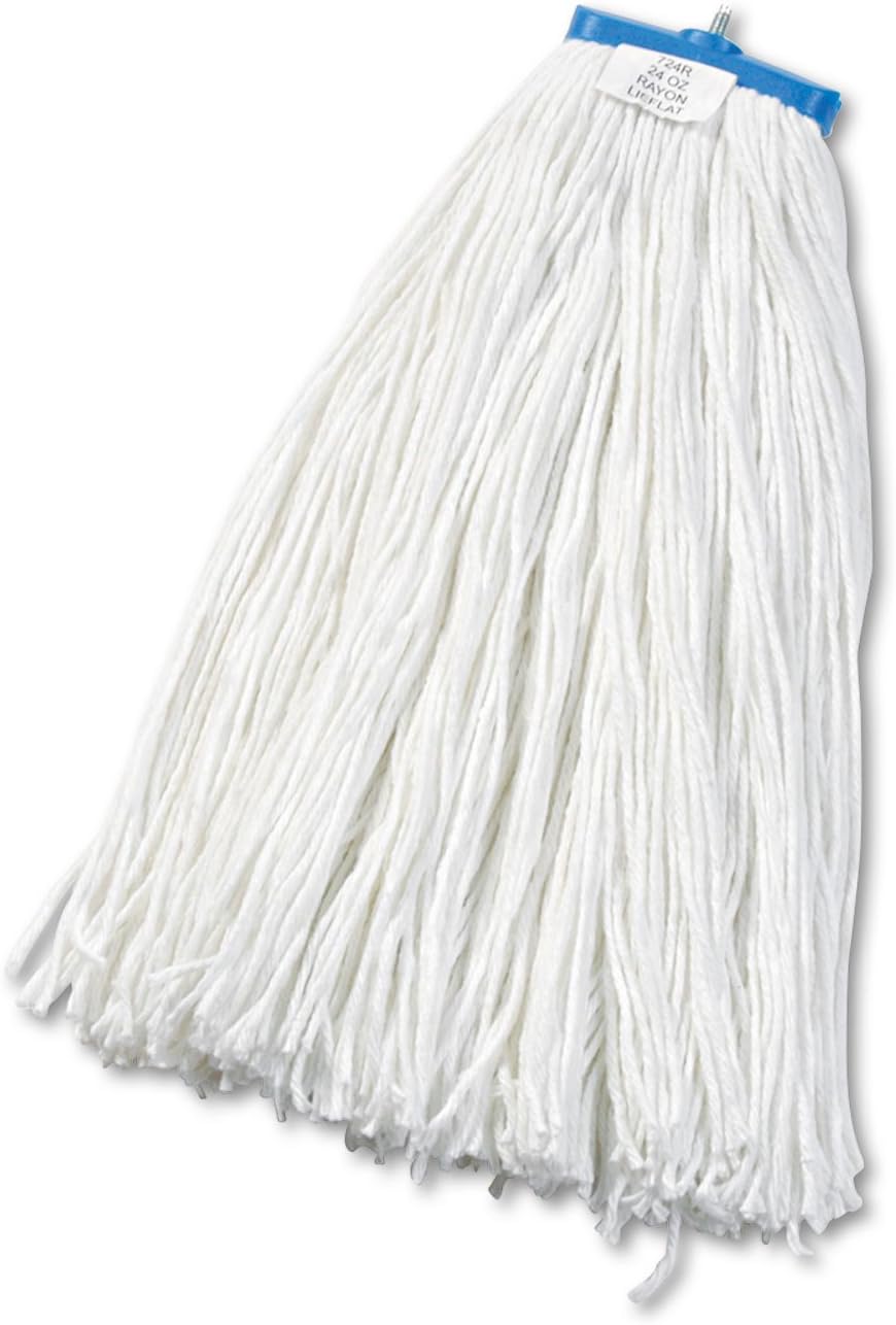 Boardwalk BWK724RCT 24 oz Cut-End Lie-Flat Rayon Mop Head