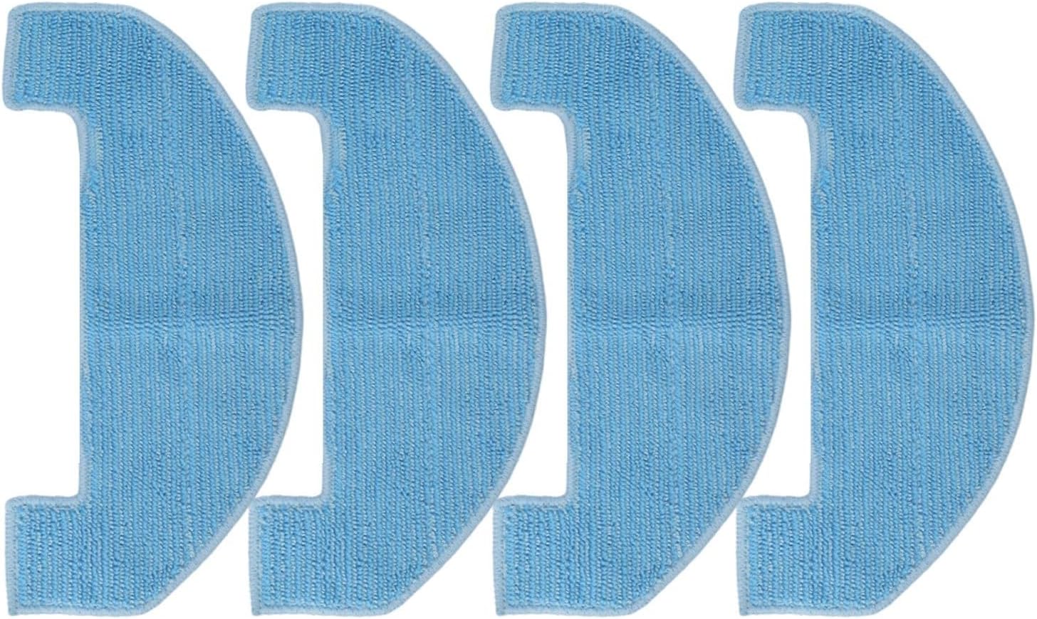 CRIDENG 4Pc Microfiber Mop Cloth Kit for Mova E10 Robot Vacuum