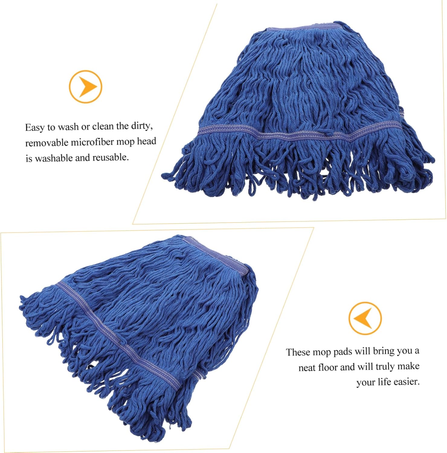 Heavy Duty Cotton Mop Head Replacement for Home and Commercial Use