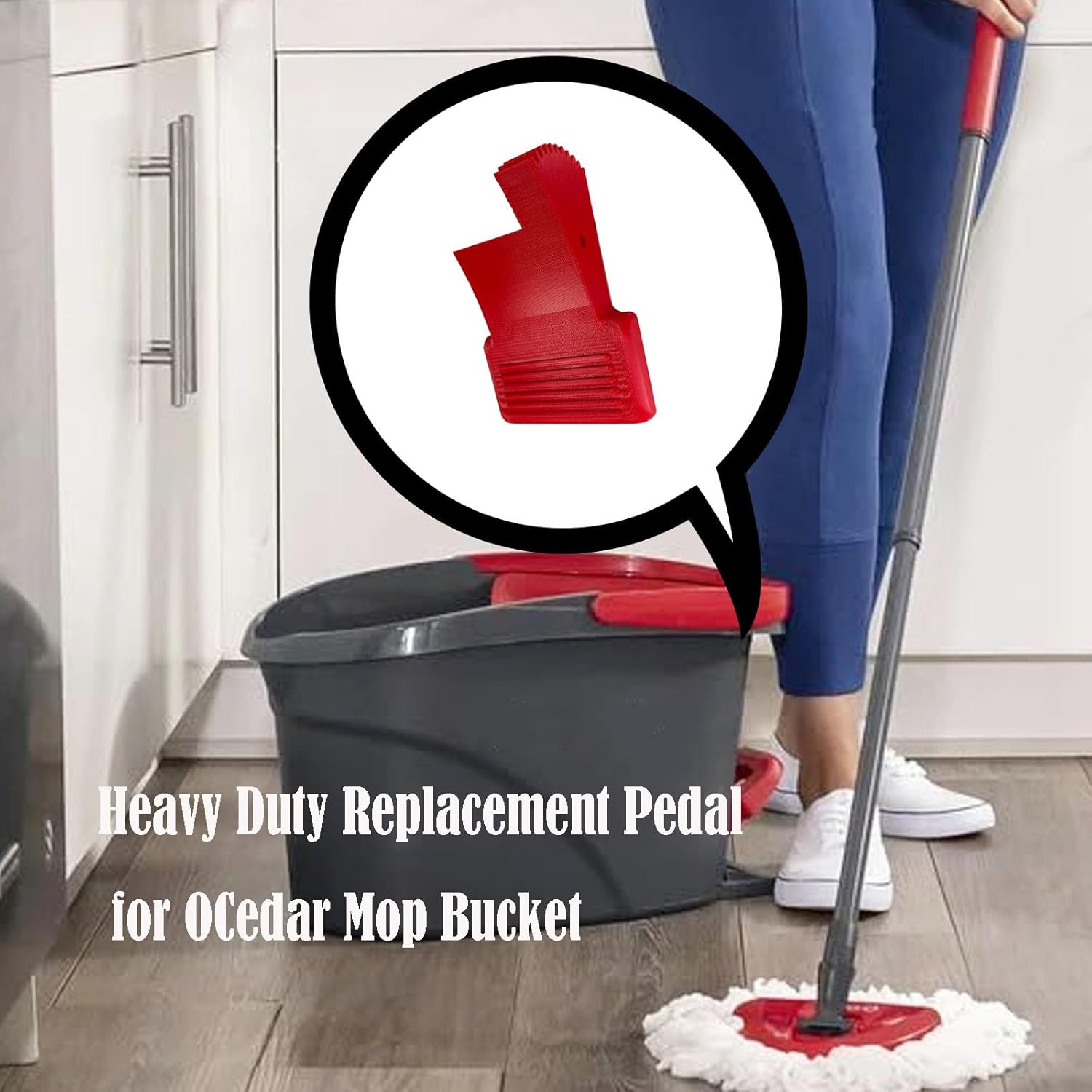 JILINWEI Red Replacement Pedal for O-Cedar Mop Bucket 1