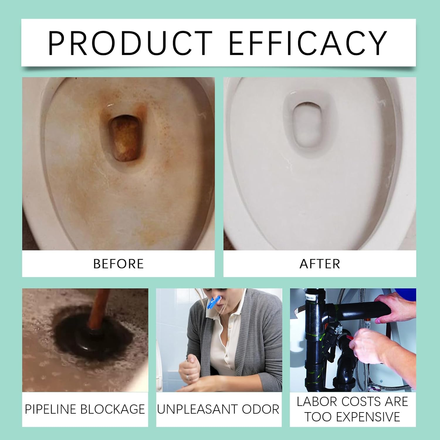 6 Pack Auto-Flush Toilet Cleaner with Fresh Scent