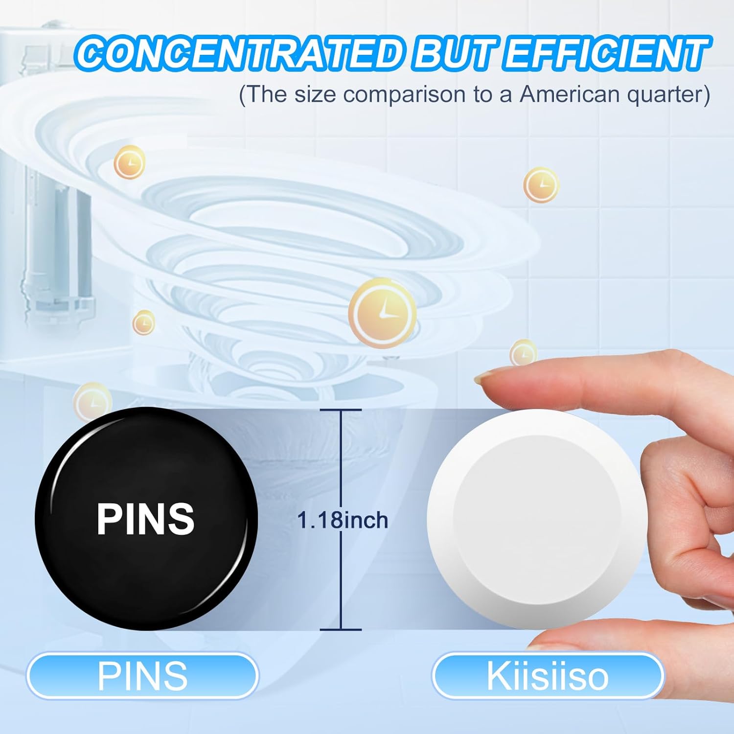 KIISIISO Toilet Bowl Cleaner Tablets 12 Pack 1