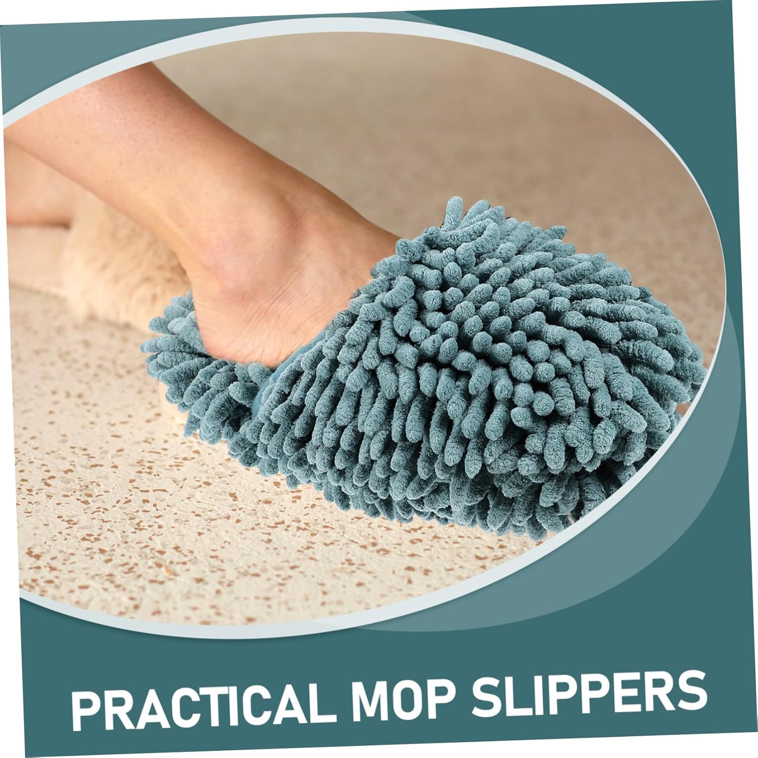 Fluffy Reusable Mopping Slippers for Women