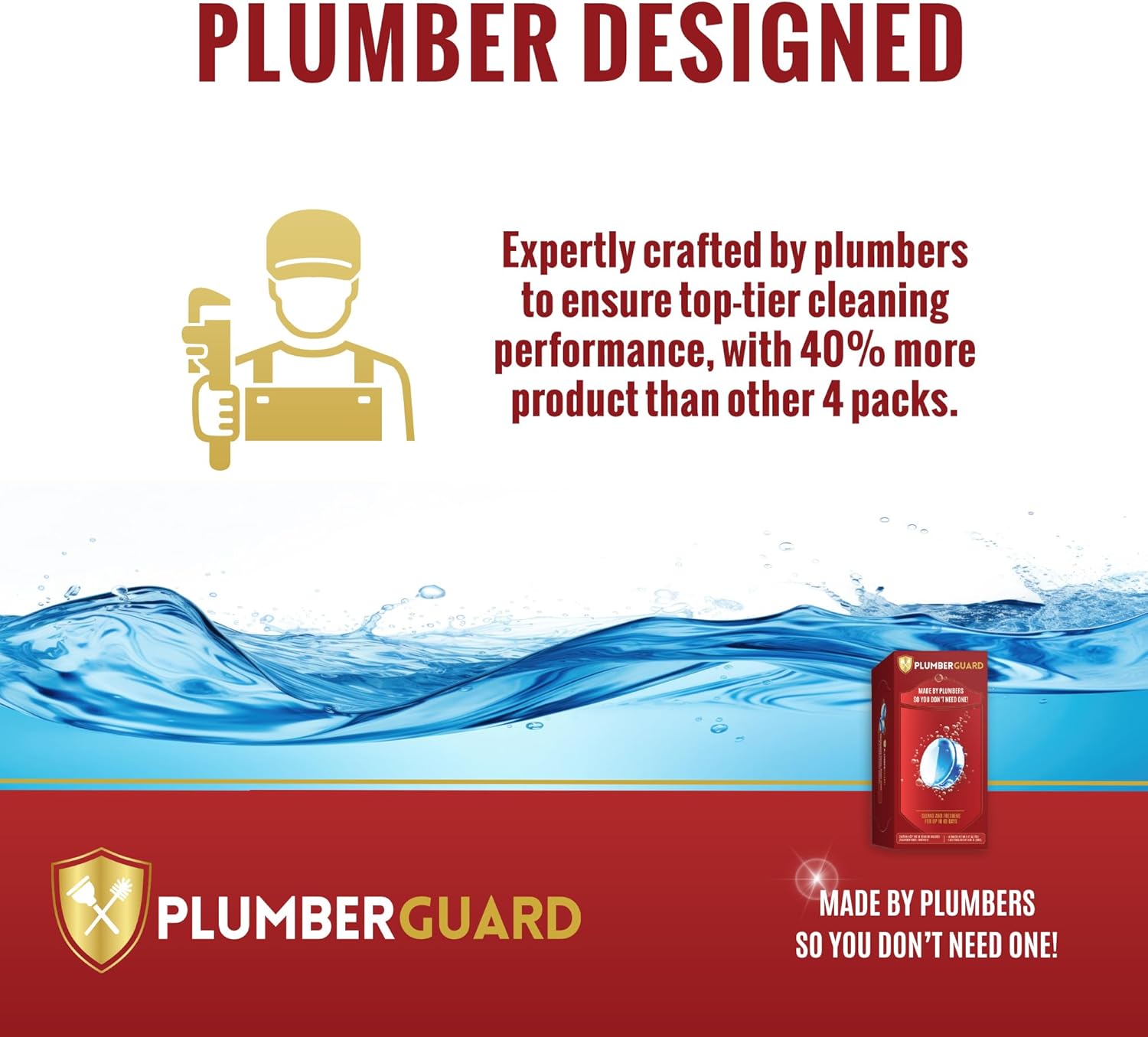 PlumberGuard Toilet Tablets 4 Pack - Chlorine Free