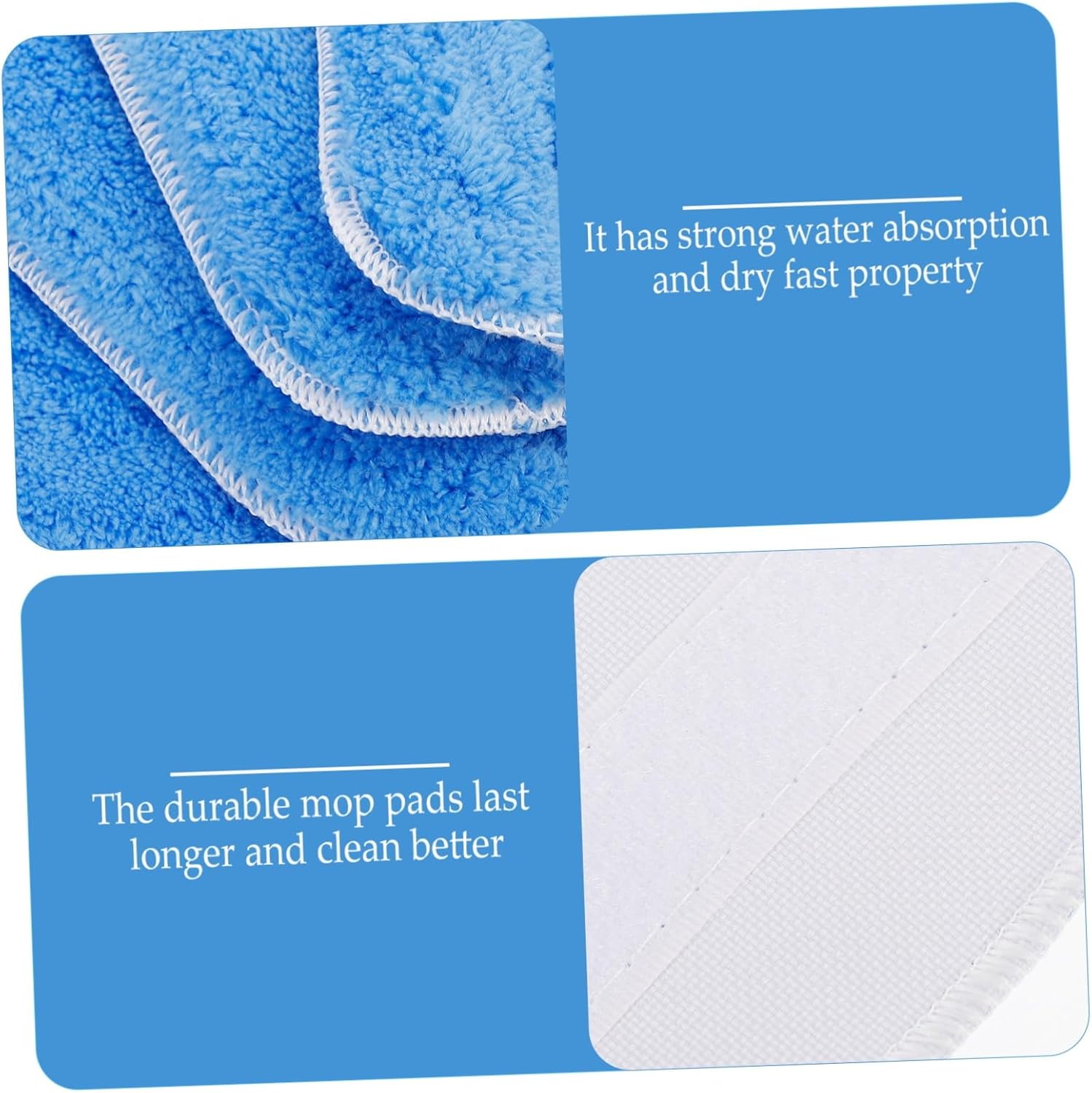 8pcs Reusable Mop Pads for Hardwood and Laminate Floors