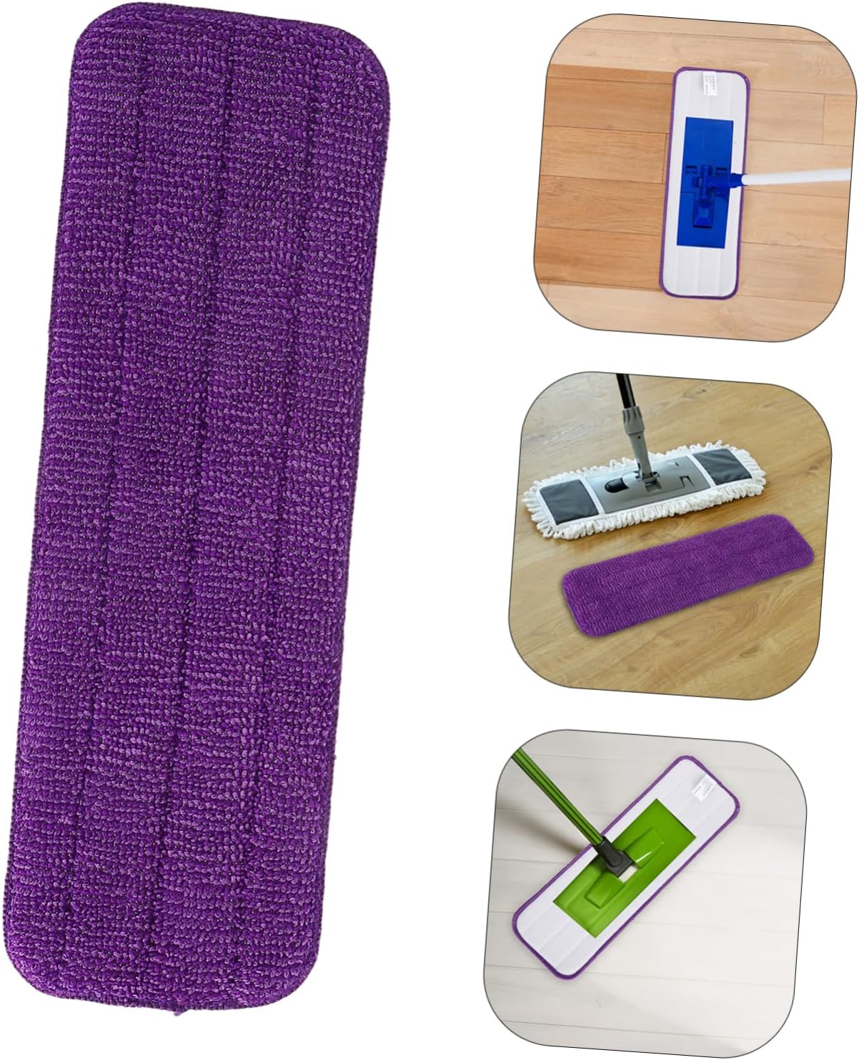 Minkissy 2Pcs Reusable Microfiber Mop Pads - High Absorbent Floor Cleaning Refills