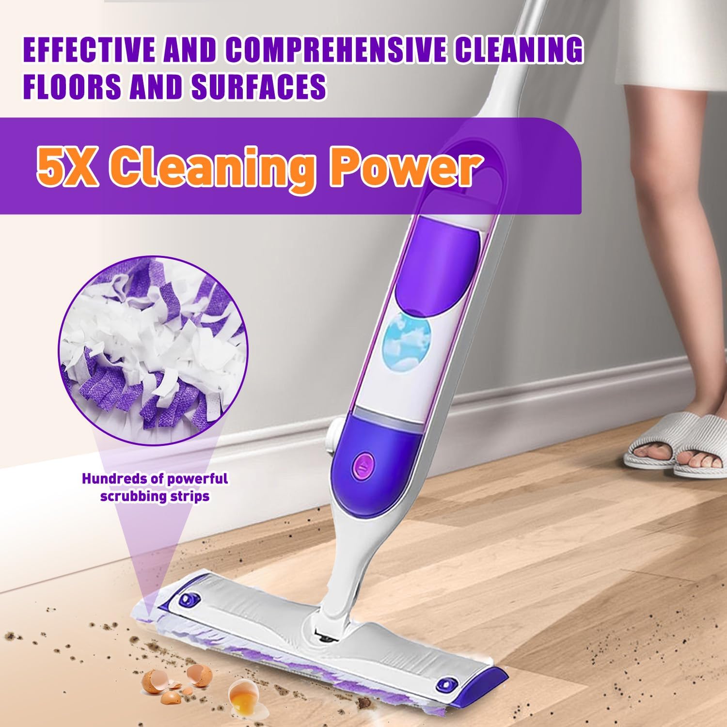SVPSNUMSI PowerMop Refill Pads - 20 Count Replacement for Swiffer PowerMop