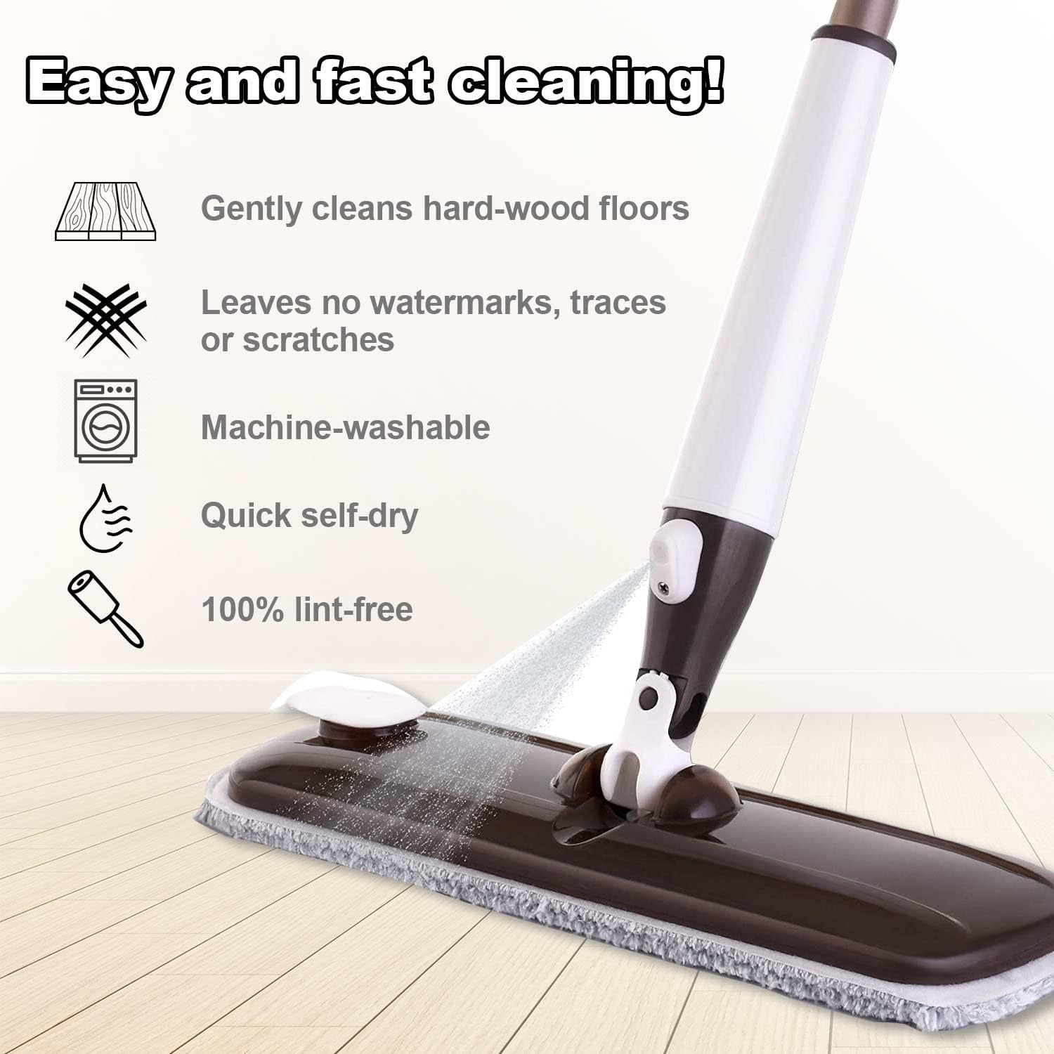 Replacement Microfiber Mop Heads Set of 4