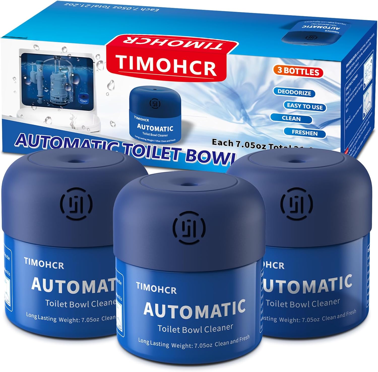 TIMOHCR Toilet Bowl Cleaner Tablets with Lemon Scent