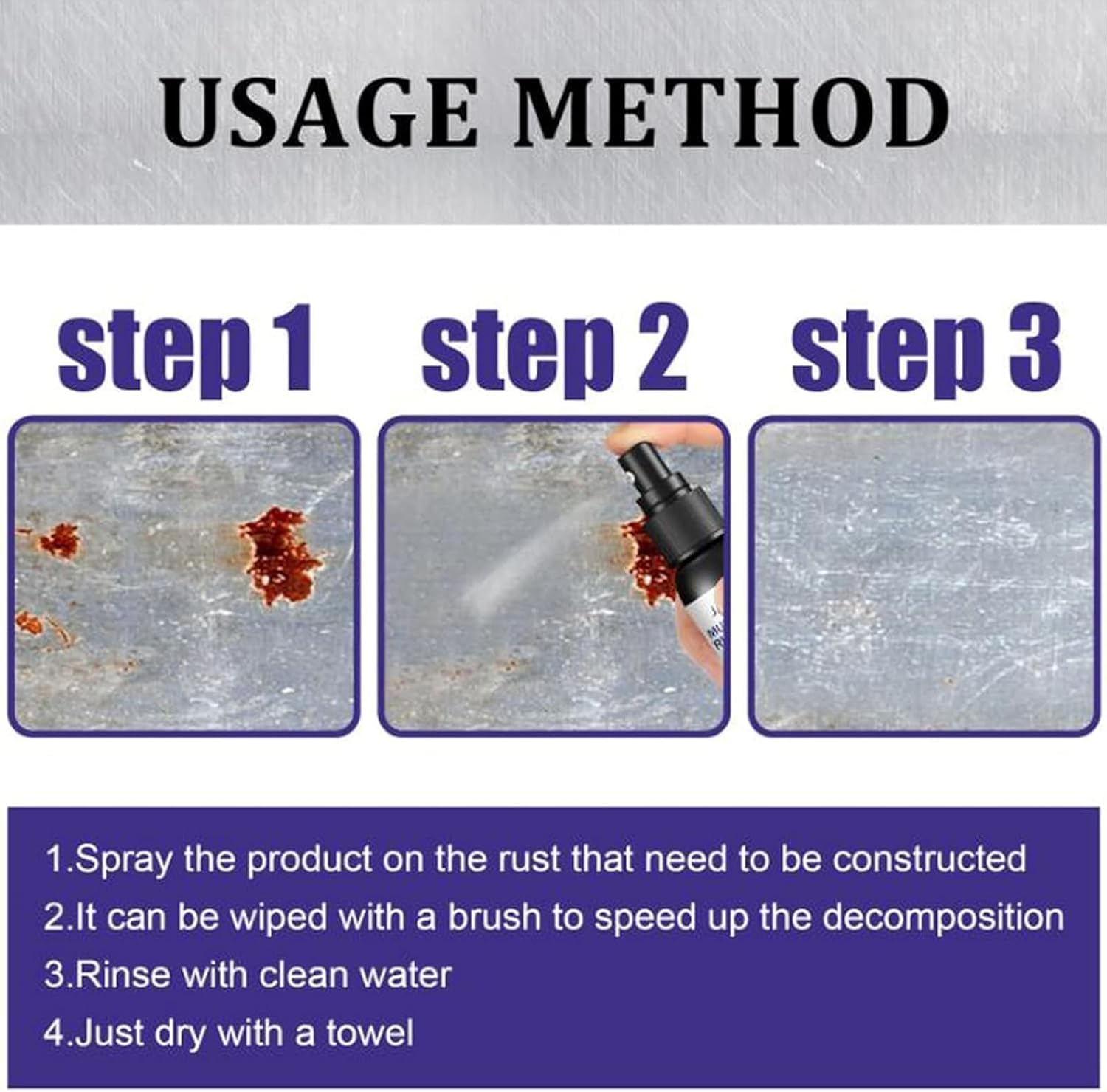 Perihralpeci Multipurpose Rust Remover Spray 3pcs30ml