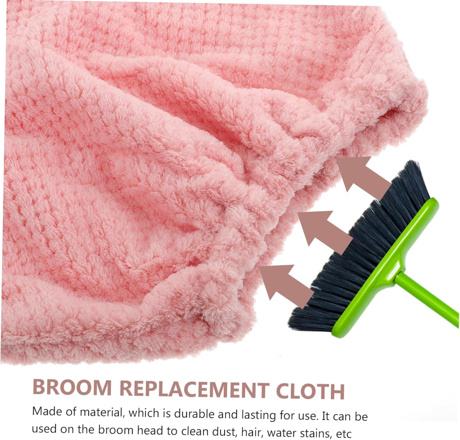 2pcs Flannel Broom Cloth Cover for Efficient Cleaning