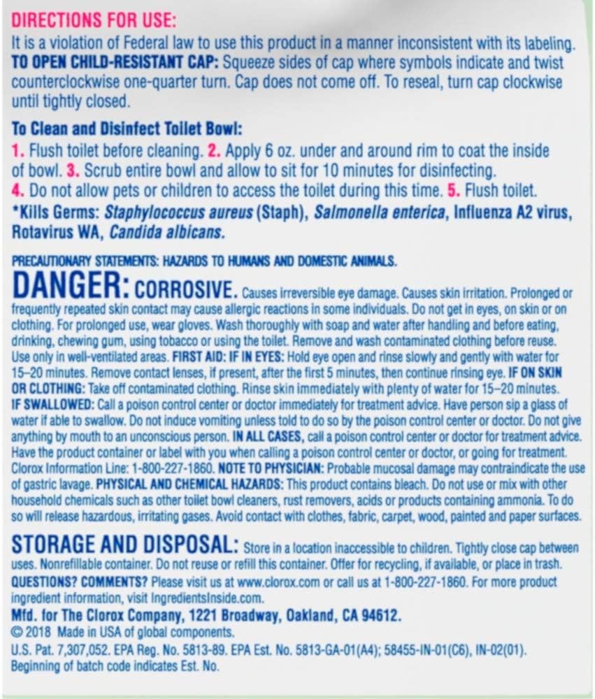 Clorox Toilet Bowl Cleaner Fresh Scent 24 oz