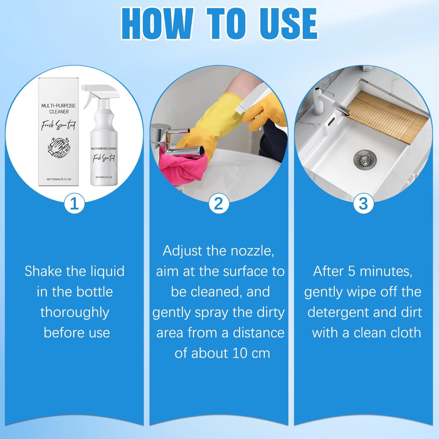 2Pcs R W Multi Purpose Cleaner
