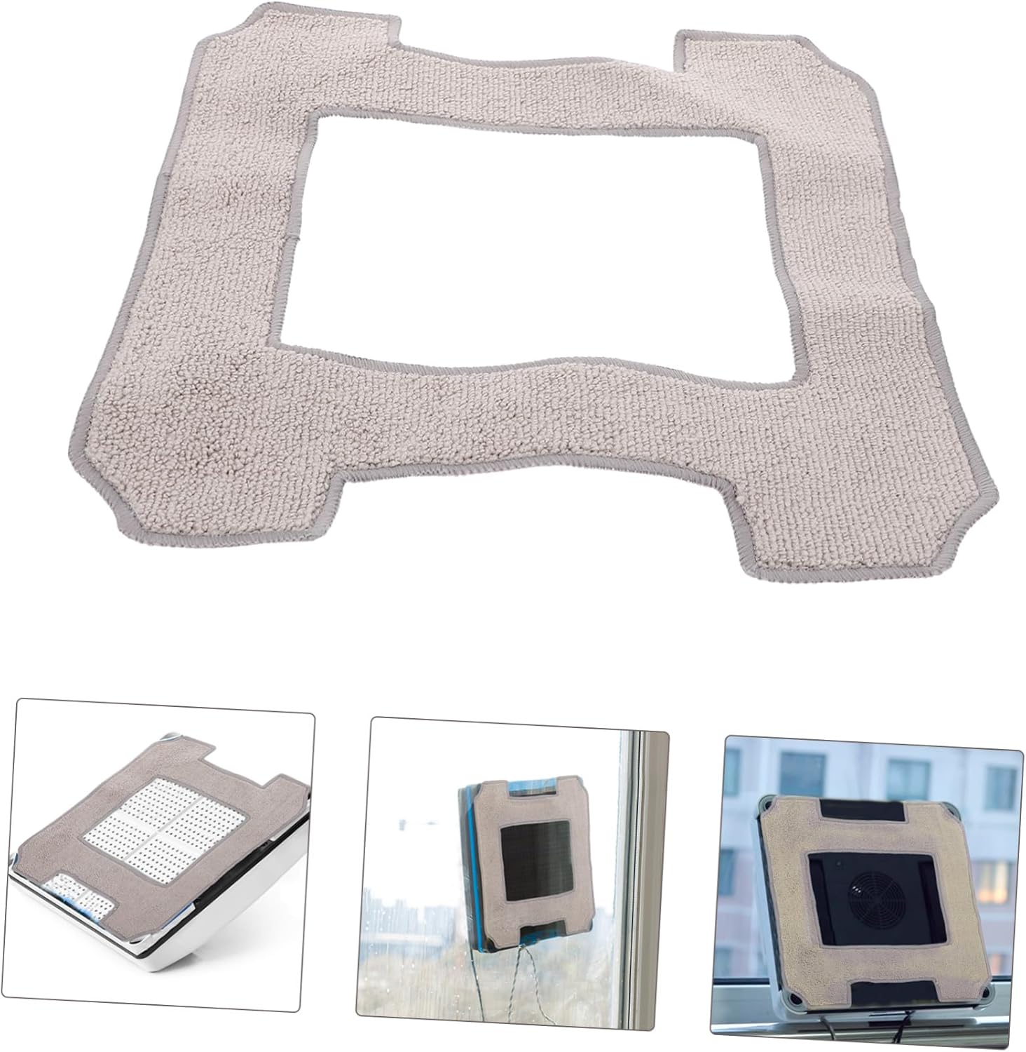 4Pcs Washable Window Mop Cloths for Robot and Home Use