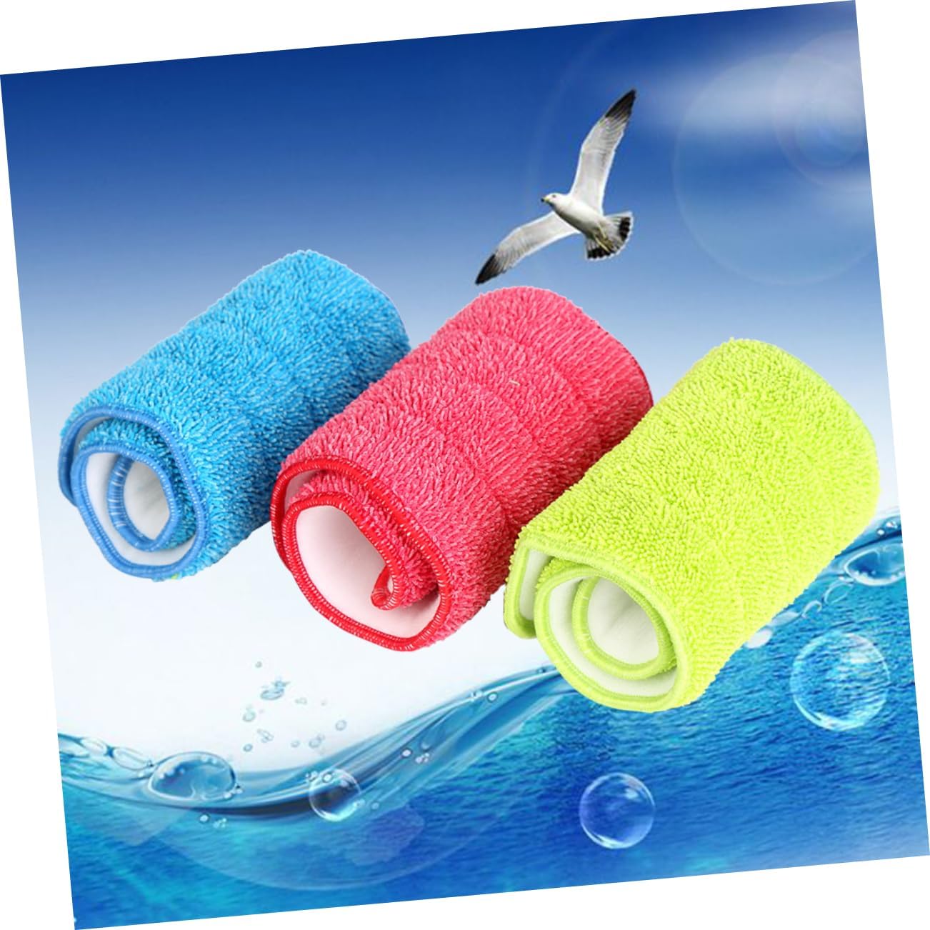 PACKOVE 3Pcs Spray Mop Cloth Replacement for Durable Cleaning