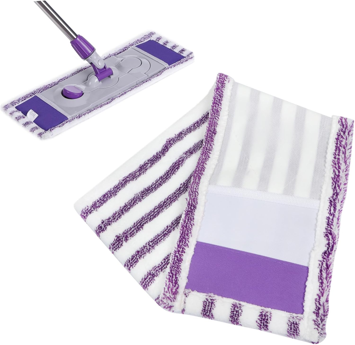 SHERCHPRY Mop Replacement Pads for Hardwood Tile and Marble