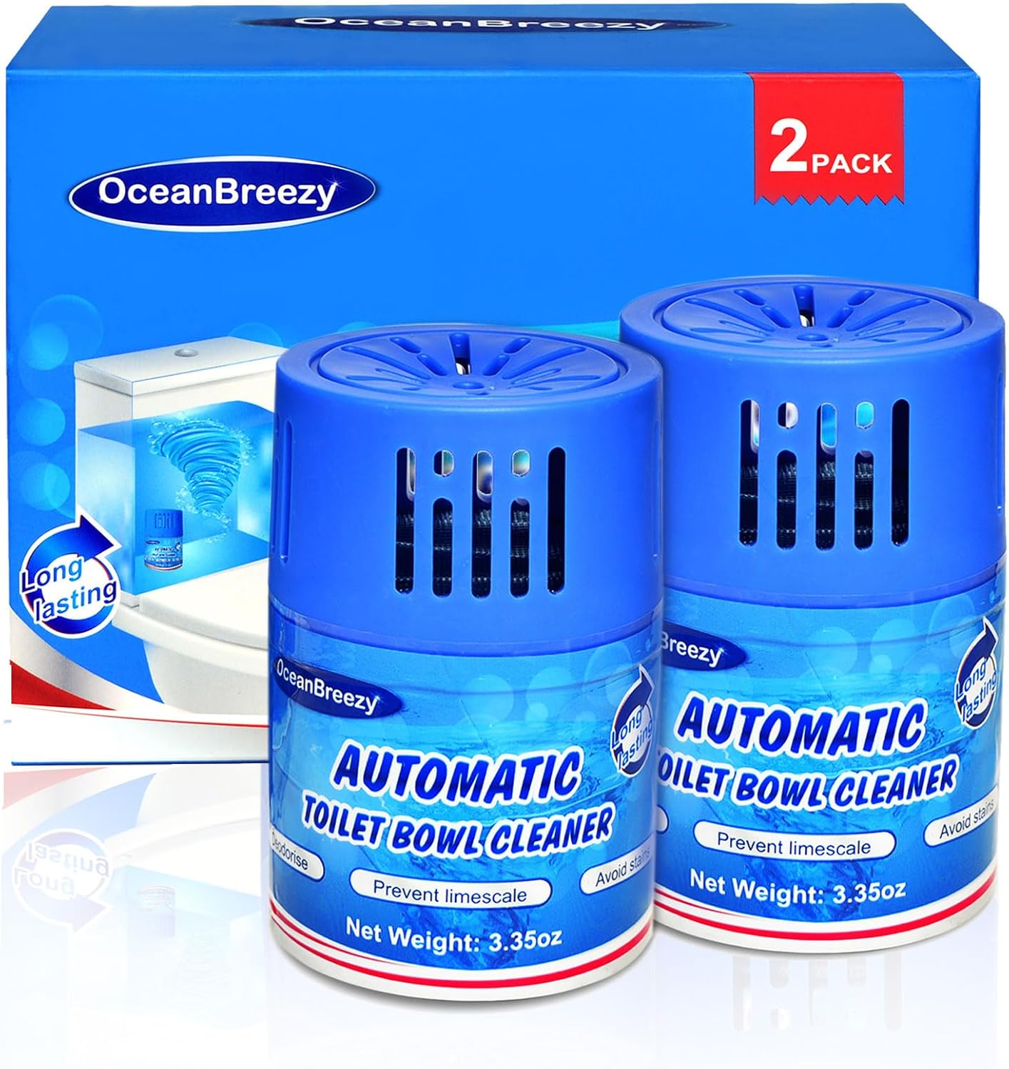 OceanBreezy Toilet Cleaner Tablets 2 Bottles