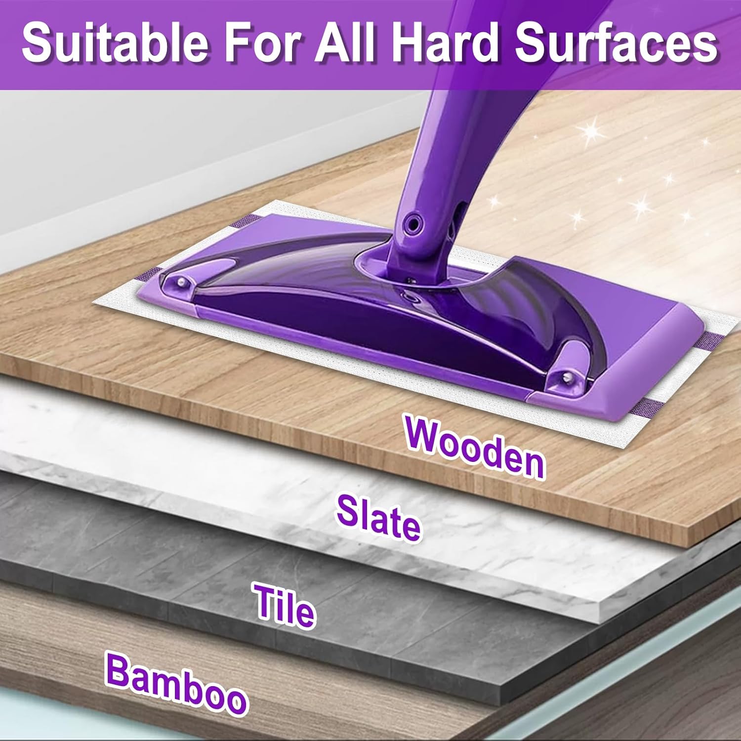 20 Count Kusroie Wet Jet Pads Refill for Multi Surface Cleaning