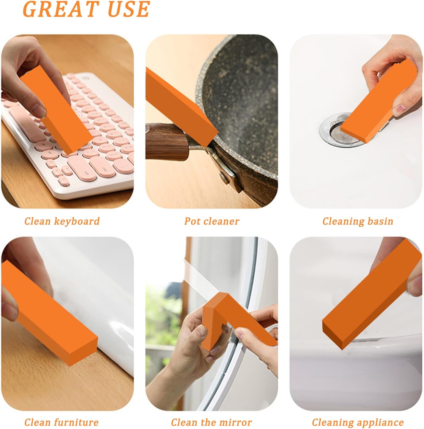 Muzrunq Stainless Steel Rust Eraser 5PCS Portable Scratch Remover