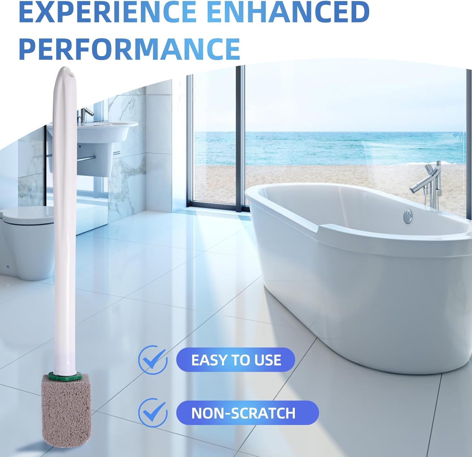 Pumice Stone Toilet Cleaner with Long Handle